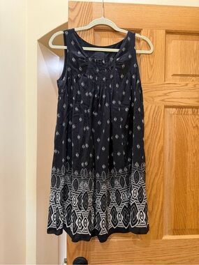 Anthropologie Black & White Sleeveless Printed Mini Dress